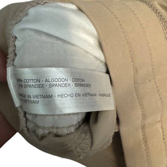 Synpolies womens Cargo Pants 8 Beige Cotton Spandex Drawstring Waist Made In Vie - Picture 6 of 8